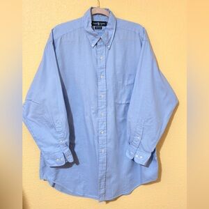 Ralph Lauren Yarmouth Blue Oxford Shirt XL 17 32/33 Button Down Cotton Sri Lanka